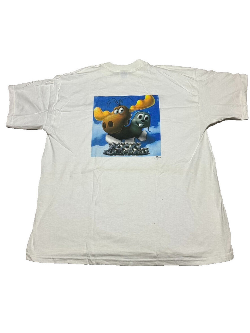 The Adventures of Rocky and Bullwinkle Y2K T Shirt XL Universal Movie Promo VTG
